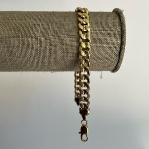 14k gold filled Cuban link bracelet